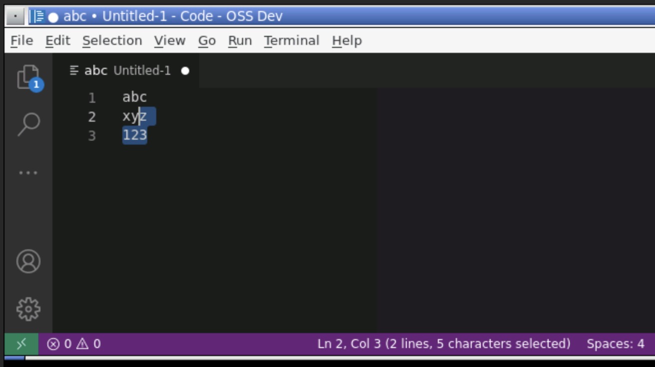 Show number of selected lines in status bar by ushuz · Pull Request