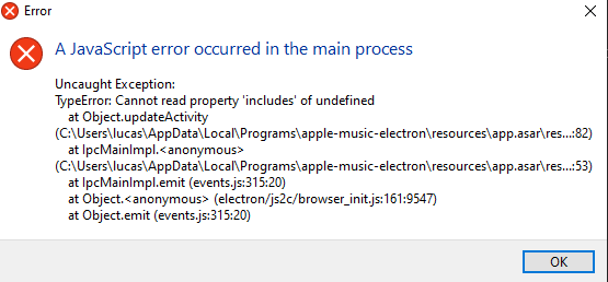 JavaScript Error when playing musics · Issue #149 · ciderapp/Apple ...