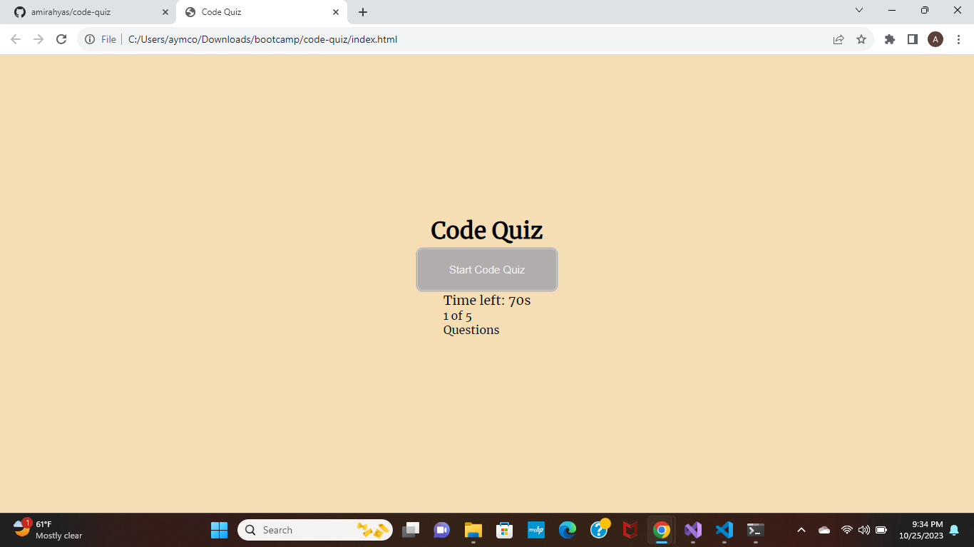 GitHub - amirahyas/code-quiz