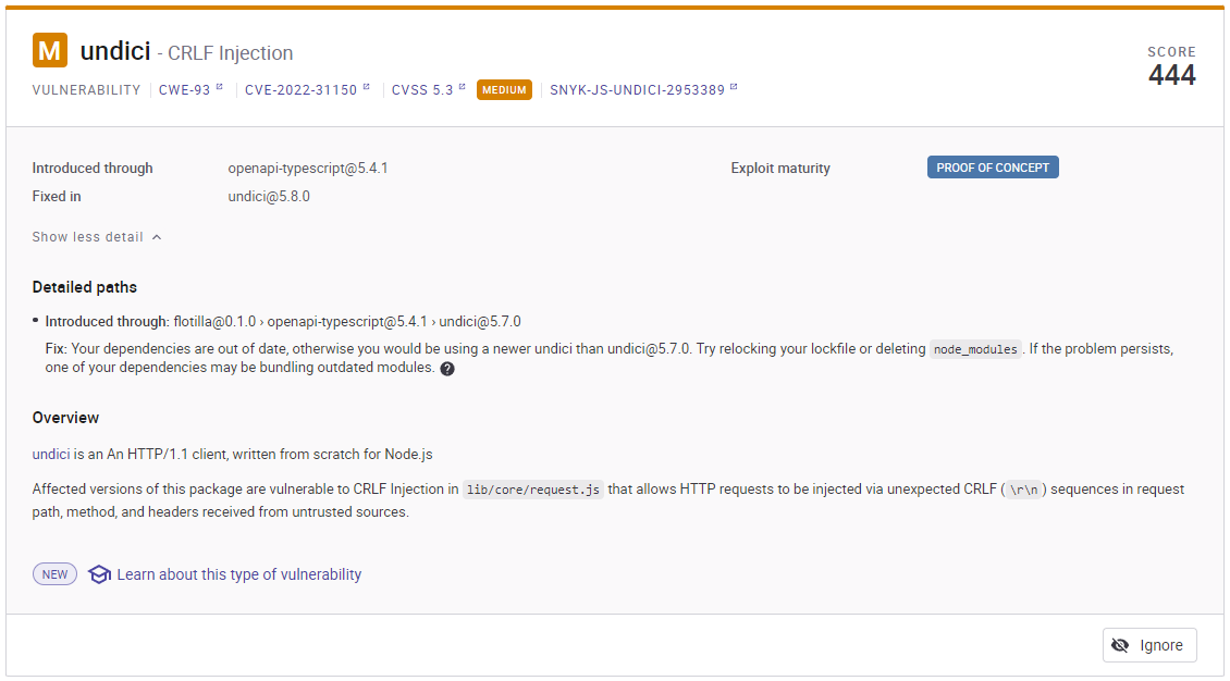 Upgrade or remove flotilla openapi dependency issue 308 equinor