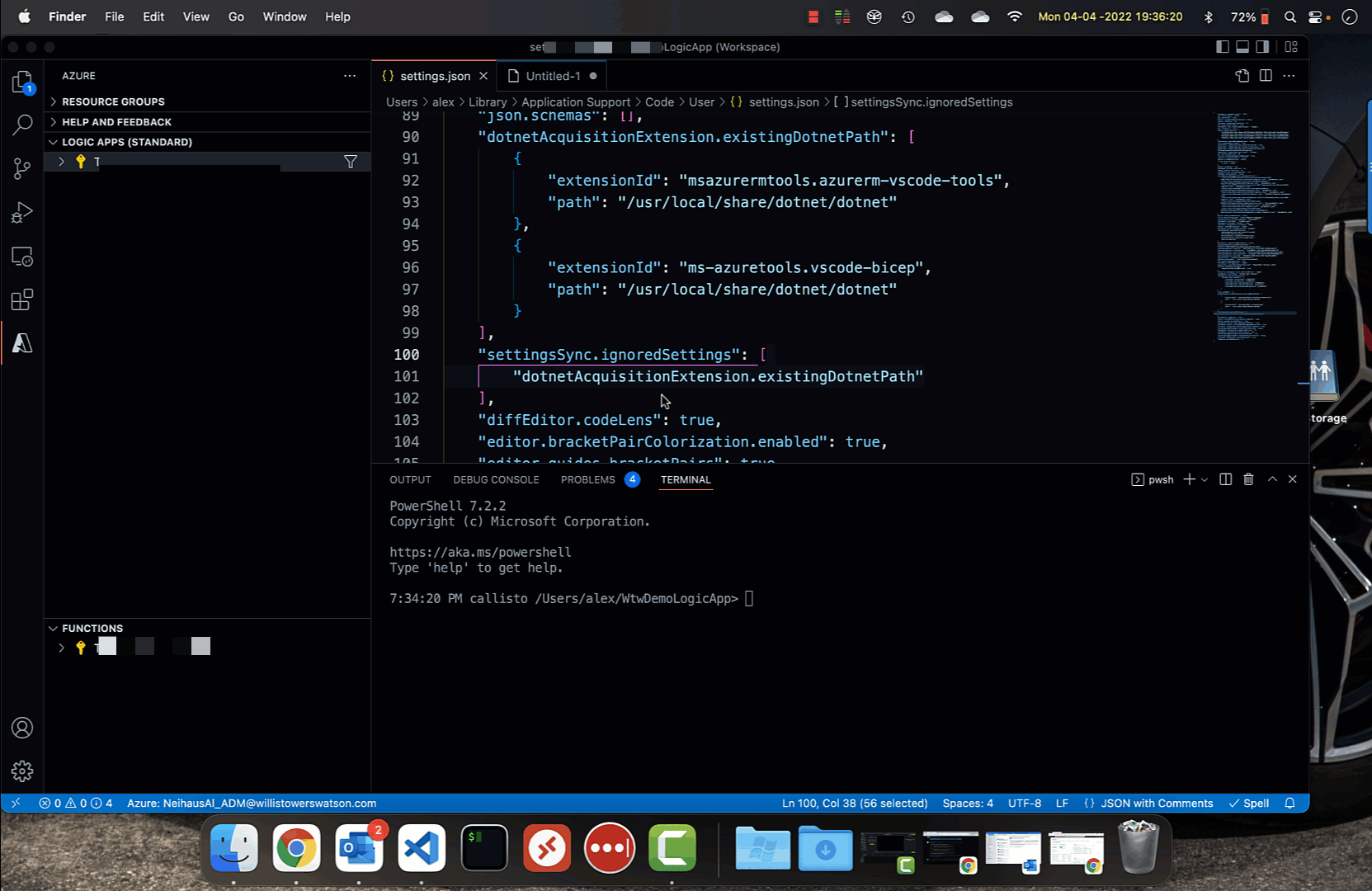 Cannot get extension to run on M1 Mac · Issue 504 · Azure/logicapps