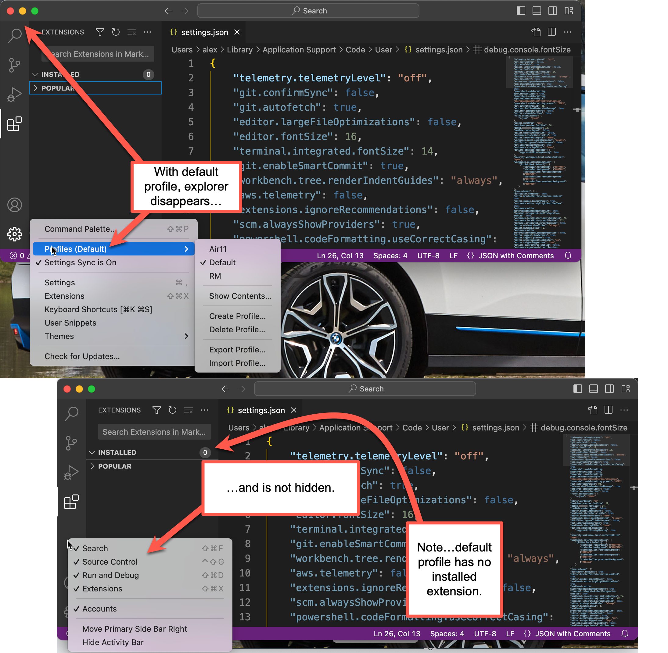 Default profile does not show File Explorer · Issue #176446 · microsoft ...