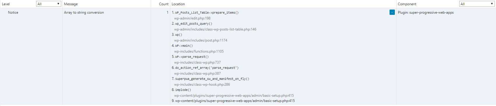 PHP Notice: Array to string conversion · Issue #104 · SuperPWA/Super ...