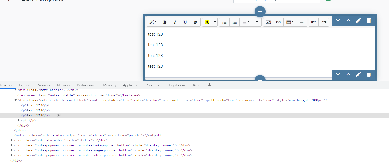Summernote Editor Example Changes in format not applied to the entire content when all text in ...