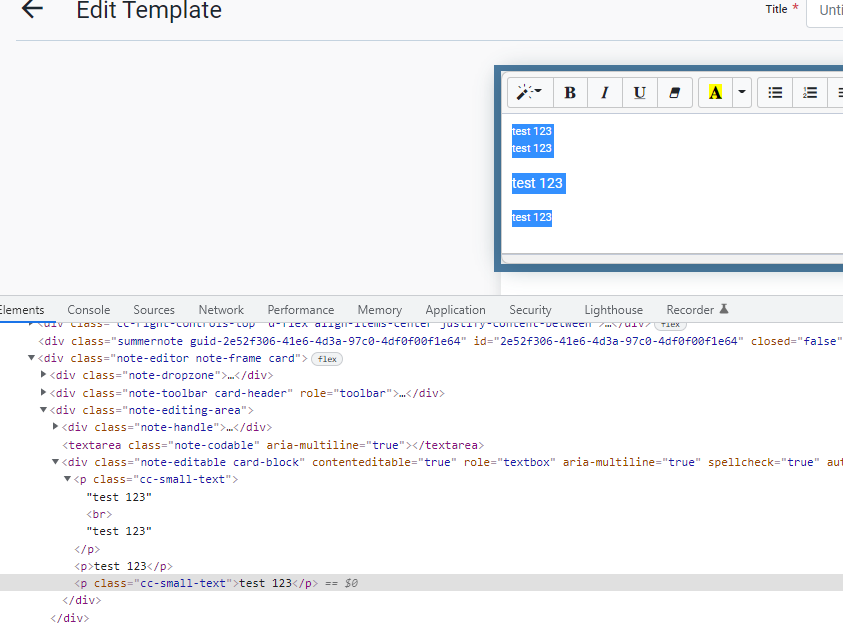 Custom Summernote Html Changes in format not applied to the entire content when all text in ...