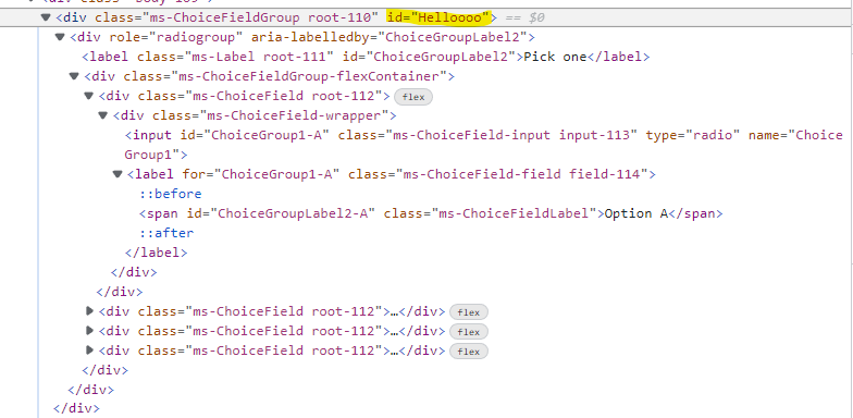ChoiceGroup does not respect custom 'id' · Issue #22353 · microsoft ...
