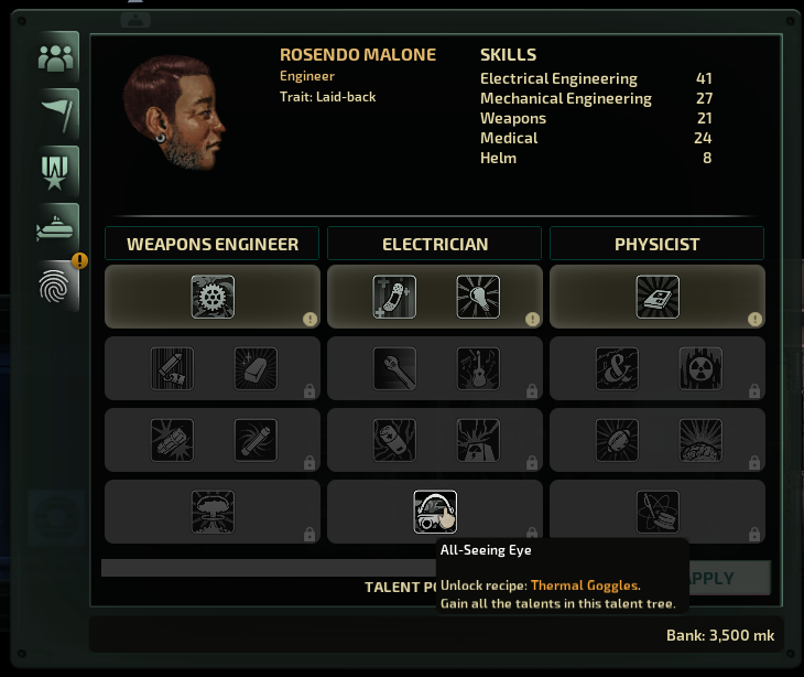 Engineer can pick All Seeing Eye from first level up. · Issue 10034