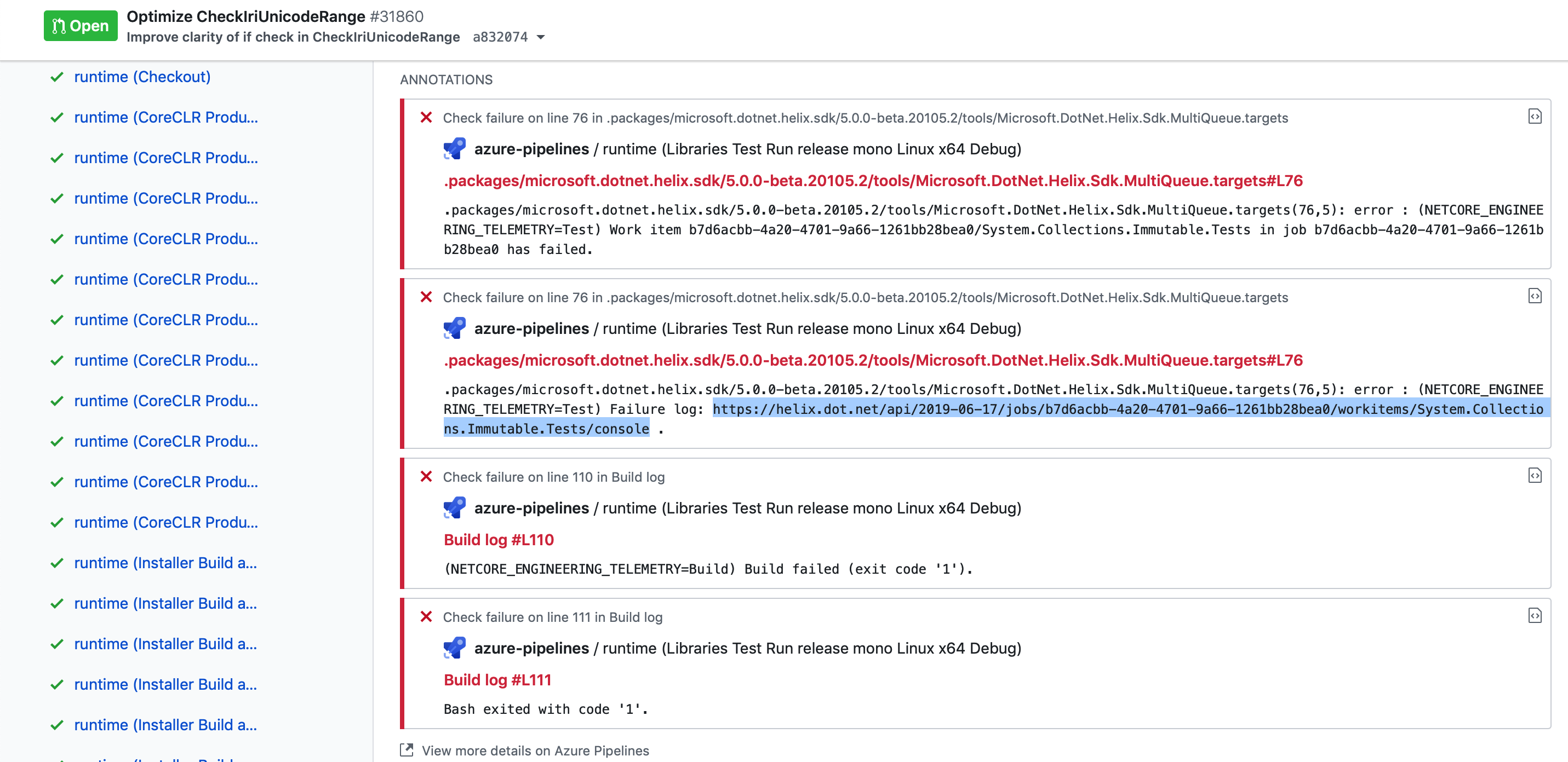 Decrease noise on test failures · Issue #4779 · dotnet/arcade · GitHub