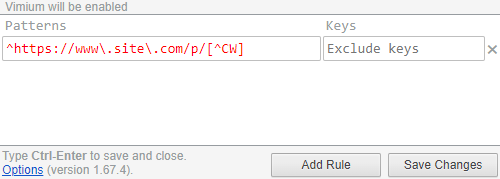 Disable pattern · Issue #35 · gdh1995/vimium-c · GitHub