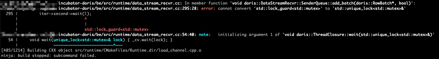 [Bug] Failed to build be. · Issue #8687 · apache/doris · GitHub