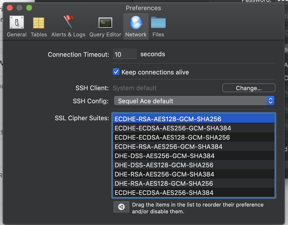 azure databases for mysql, cipher suites not supported #419