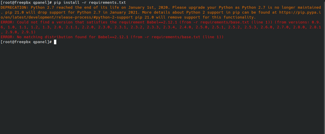 WARNING: pip is configured with locations that require TLS/SSL, however ...