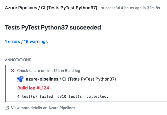 Failed Python 3.7 tests do not mark a failed commit status · Issue ...