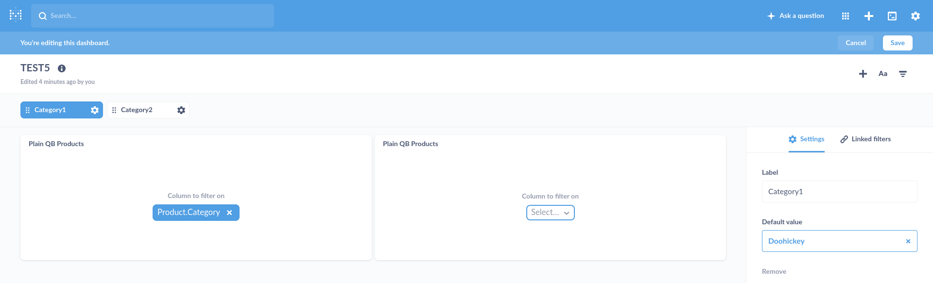 Dashboard filter with default value sends the wrong parameters to all ...