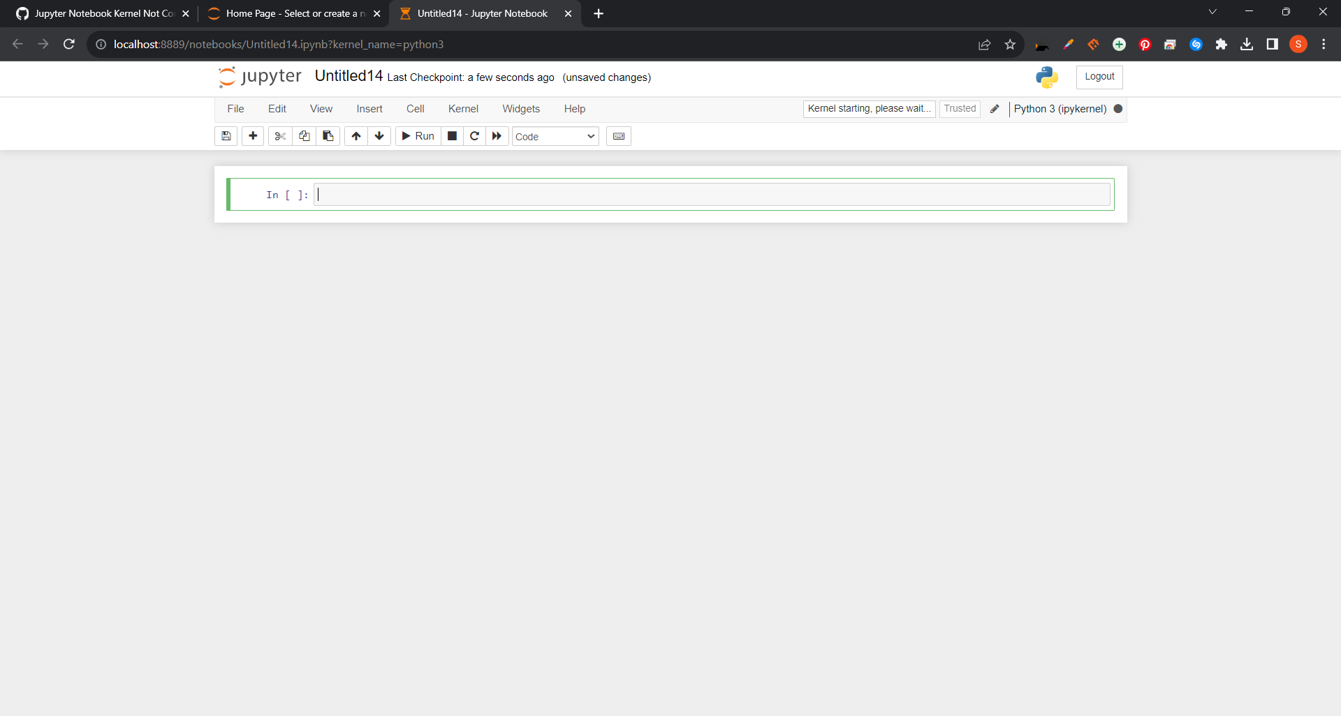 Kernel Not Starting In Jupyter Notebook Kernel Not Starting In Jupyter Notebook