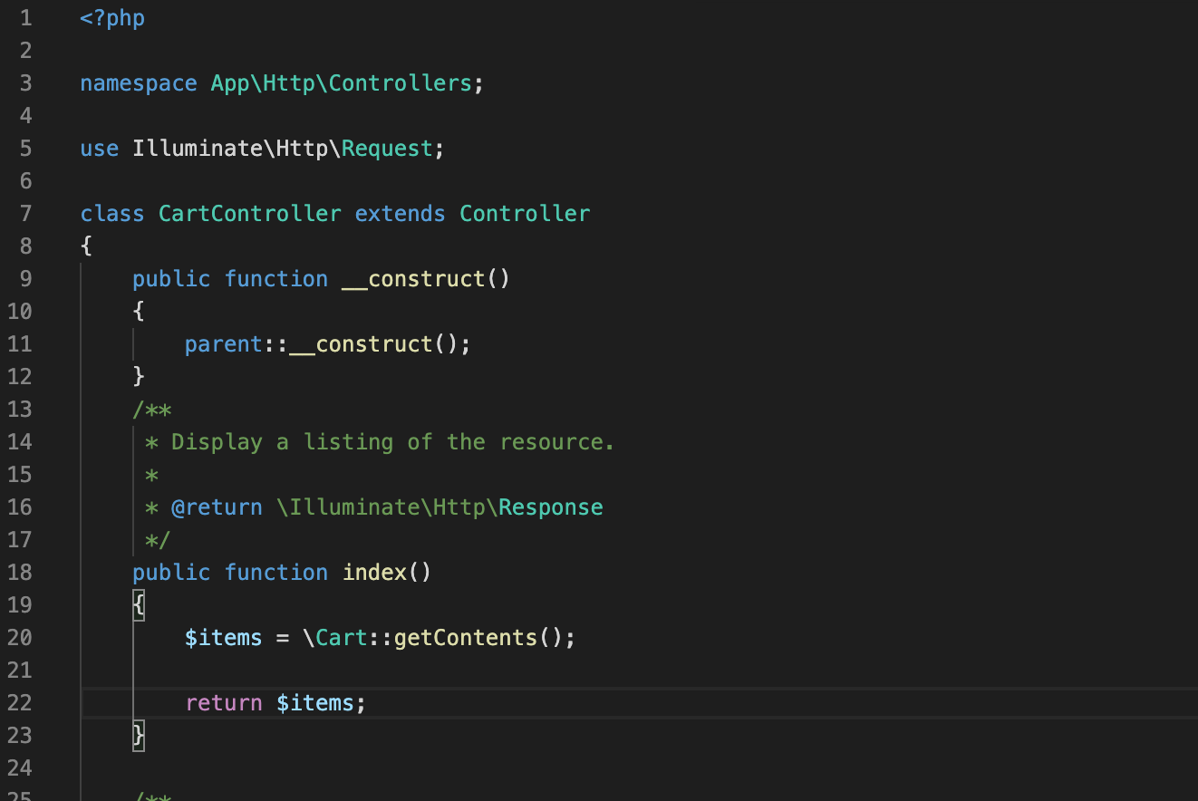 [Laravel 6] Call to undefined method Darryldecode\Cart\Cart