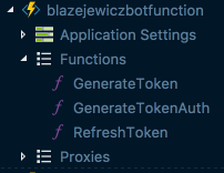 The 'Functions' node fails to list uploaded functions from the portal ...