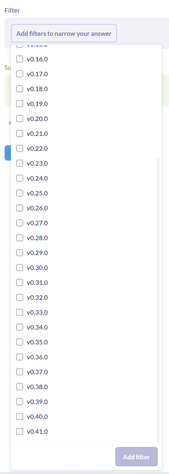 Can't add a filter if the value isn't in the field filters dropdown ...