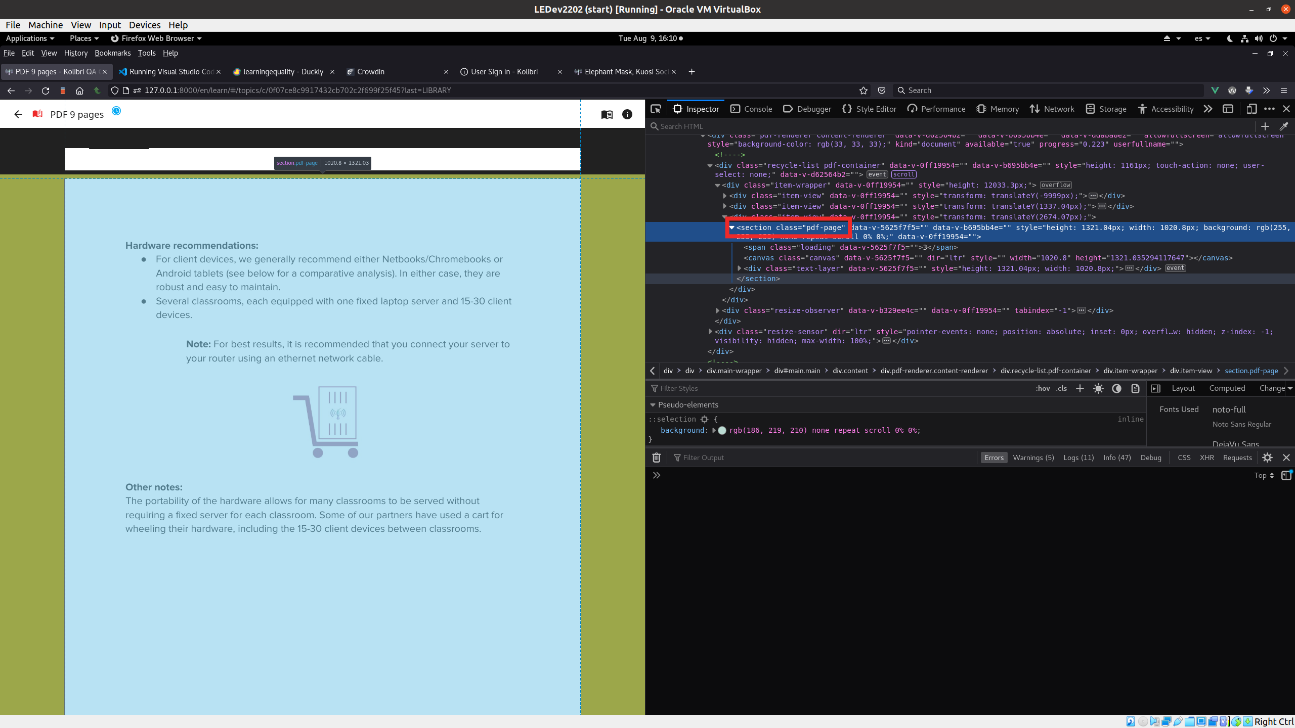 LEDev2202 (start)  Running  - Oracle VM VirtualBox_002