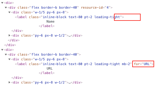 Input label "for" attribute is missing · Issue #946 · laravel/nova ...