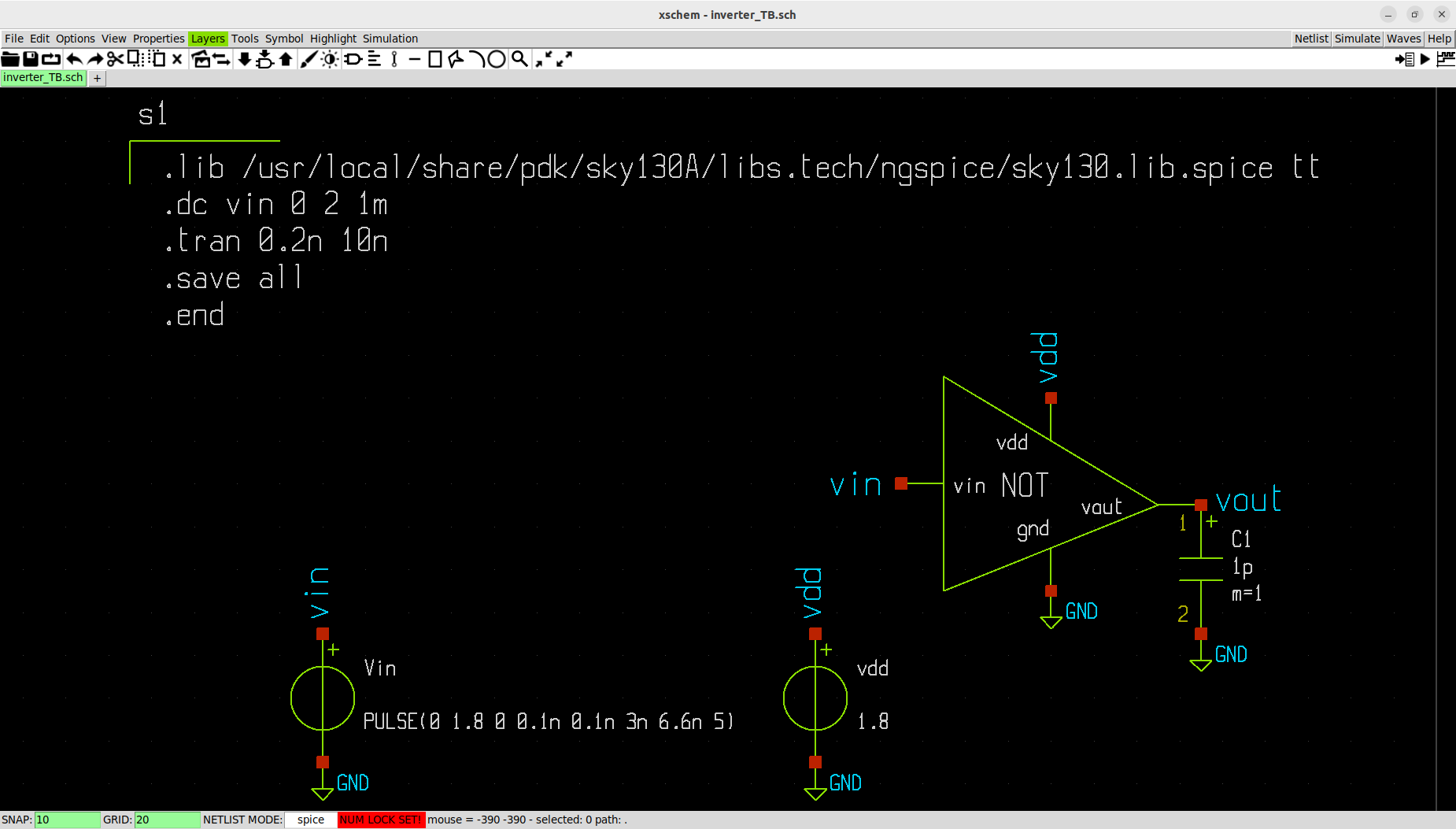GitHub - Rishikesh973/CMOS-Inverter-schematic-to-Layout: Design and ...