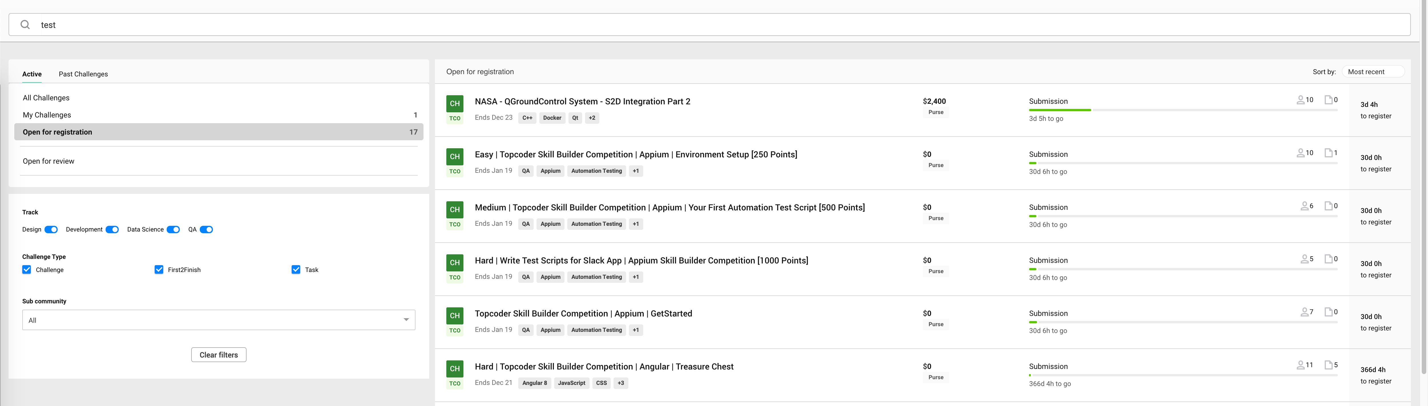 Filter UI V2 · Issue #5258 · topcoder-platform/community-app · GitHub