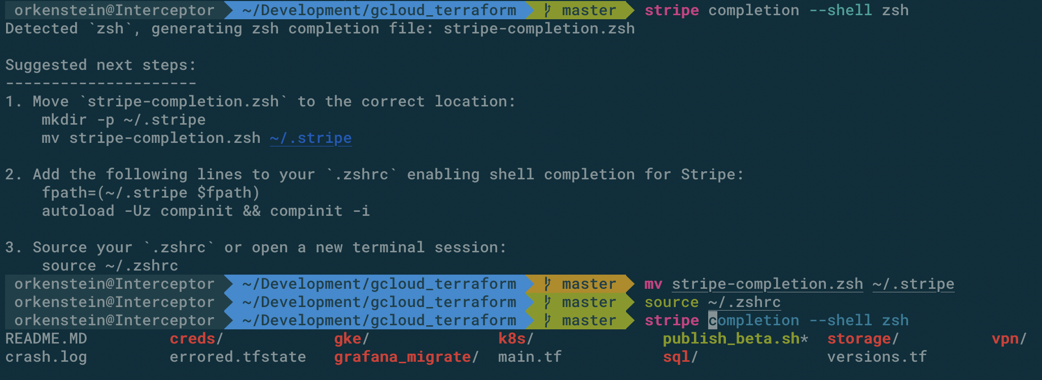 Completion for zsh does not work · Issue 824 · stripe/stripecli · GitHub