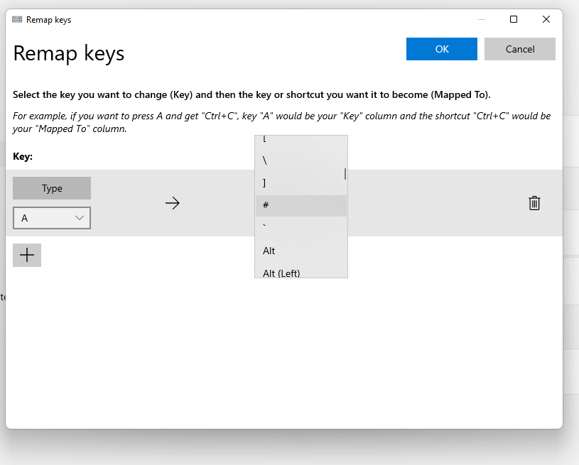 Remap Keys has no Hash Key ????????? · Issue #13892 · microsoft ...