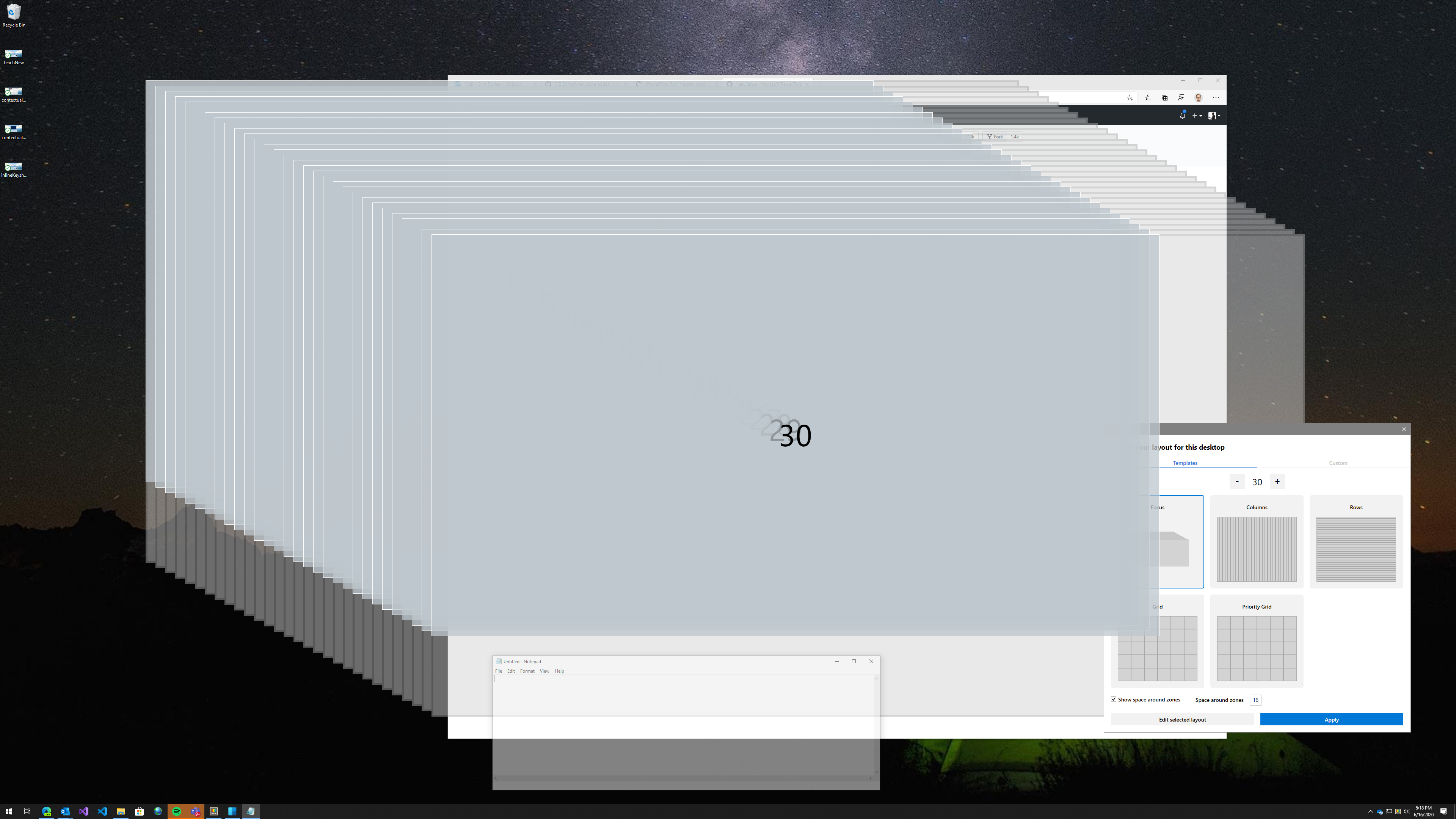 [FancyZones] Focus layout renders different size than editor · Issue ...