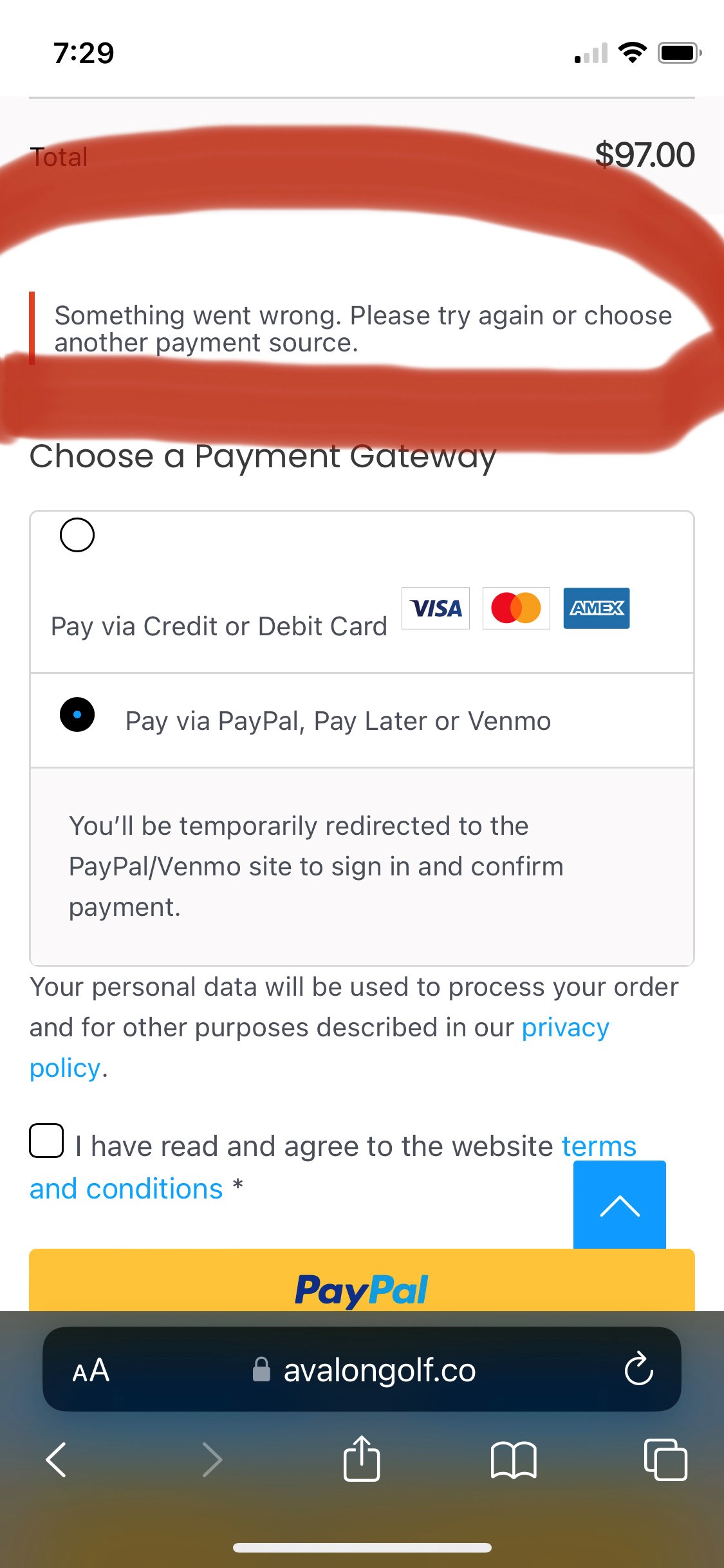 Venmo payment link at checkout Not Working Mobile Phone · Issue 1737