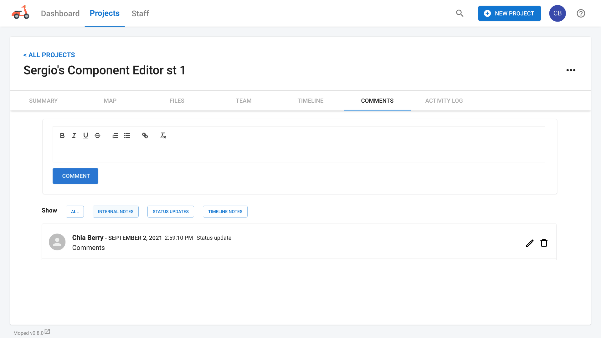 Implement Comment types · Issue #7124 · cityofaustin/atd-data-tech · GitHub