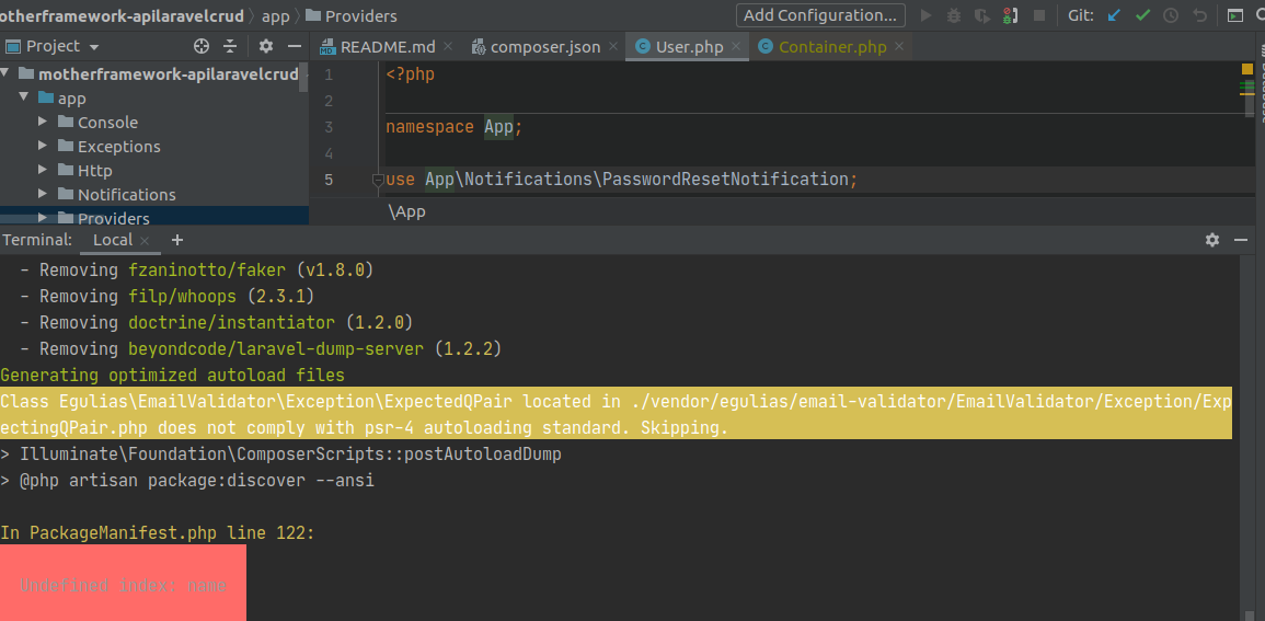 Error with composer install · Issue #9 · turashrocks/motherframework ...