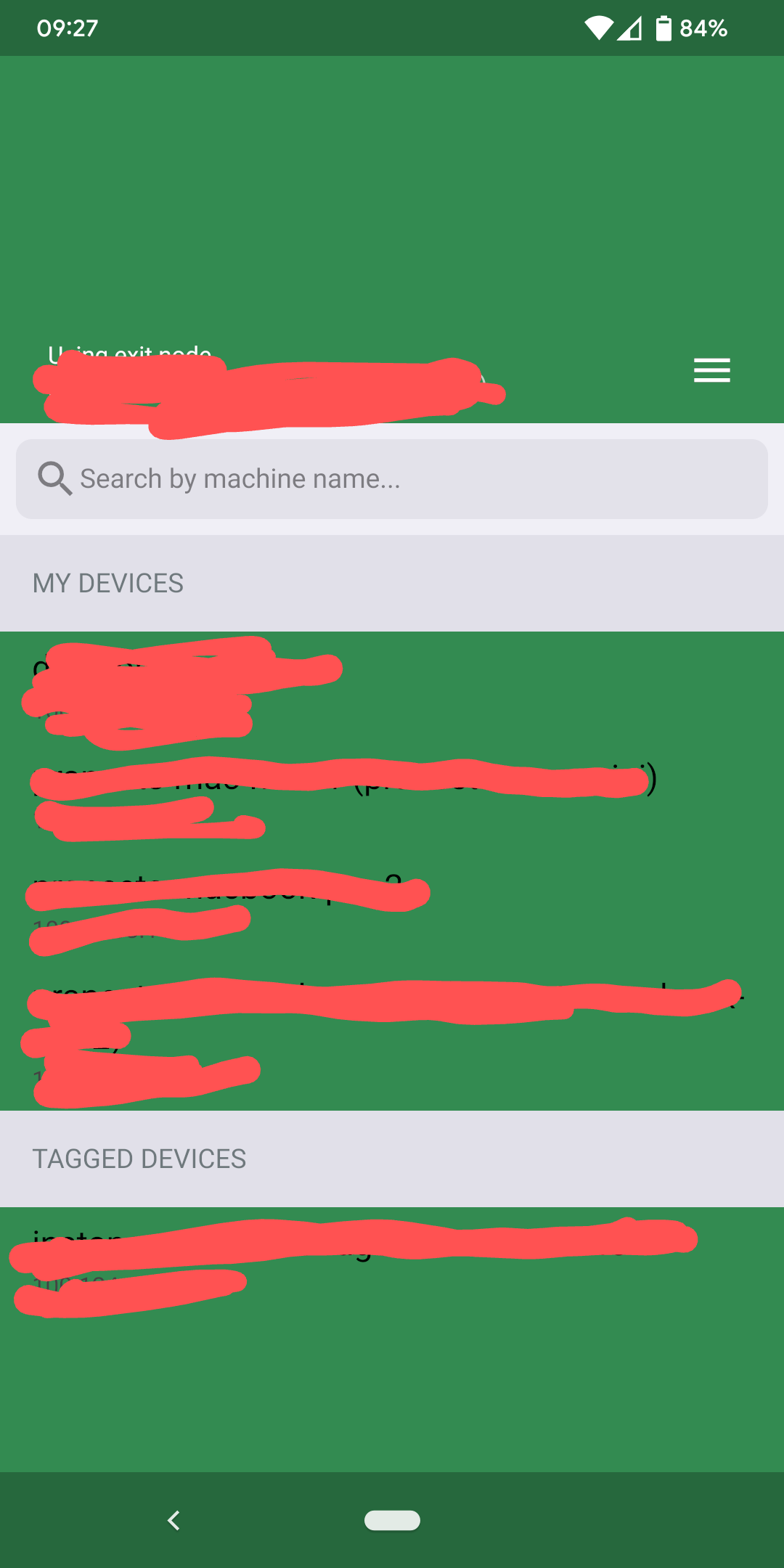 Android development release v1.36.0 looks broken when an exit node is ...