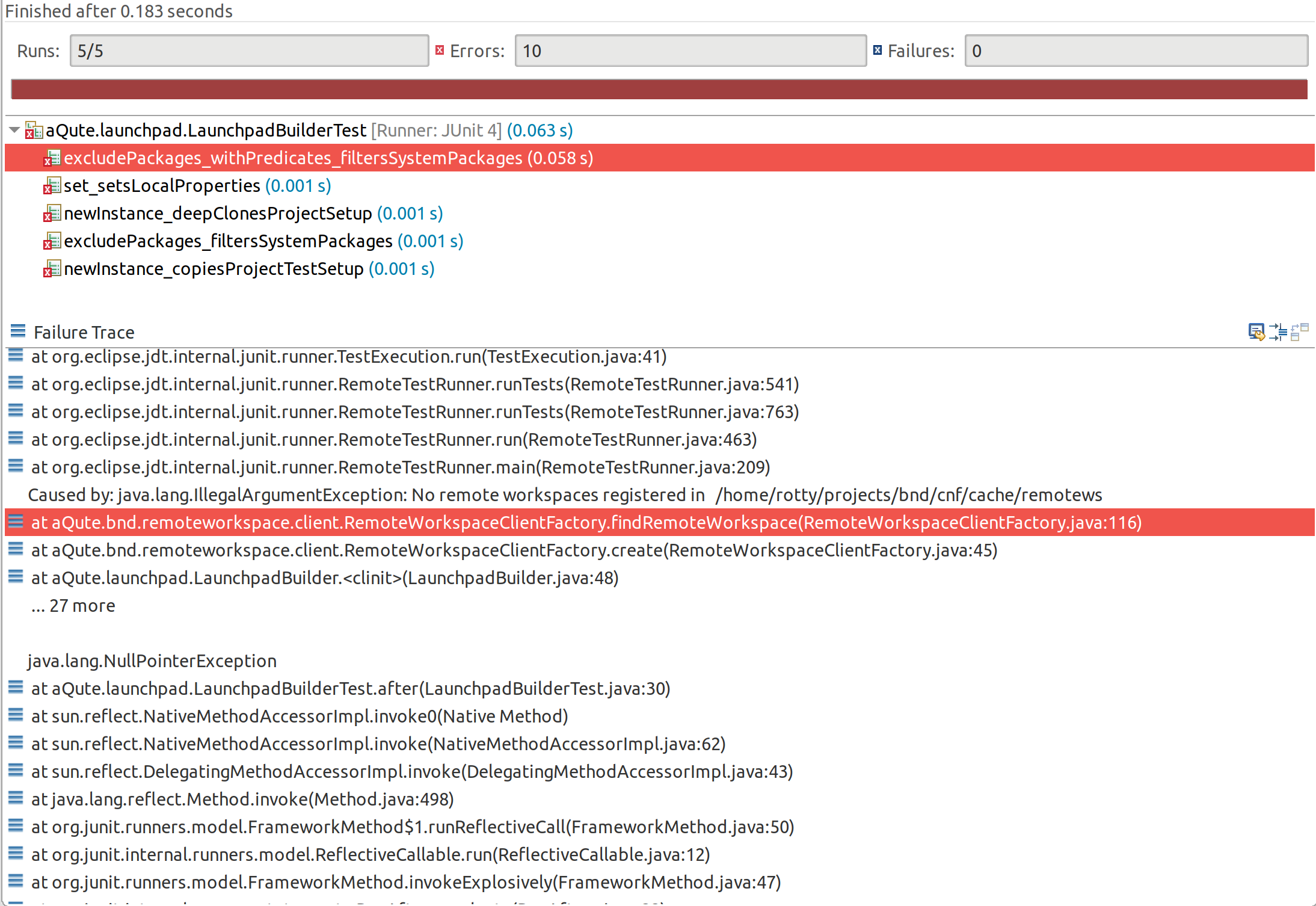 bnd build fails on launchpad tests · Issue #3132 · bndtools/bnd · GitHub