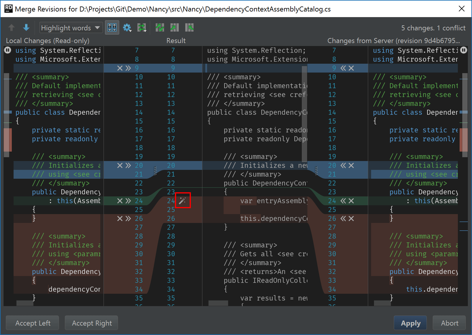 compare files visual studio