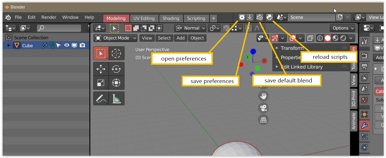 GitHub kromar/blender_save_preferences_button