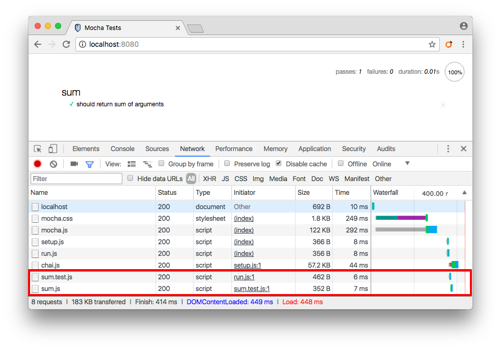 Mocha tests With ES modules