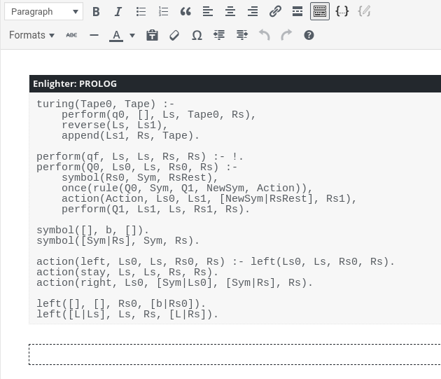 Lisp and Prolog languages · Issue #67 · EnlighterJS/Plugin.WordPress ...