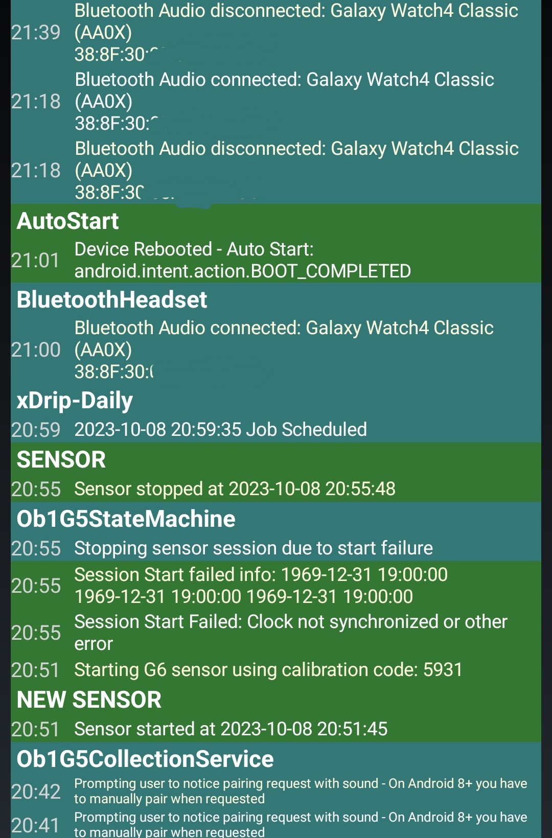 G6 Start Failed.... Session Start Failed Clock not synchronized or