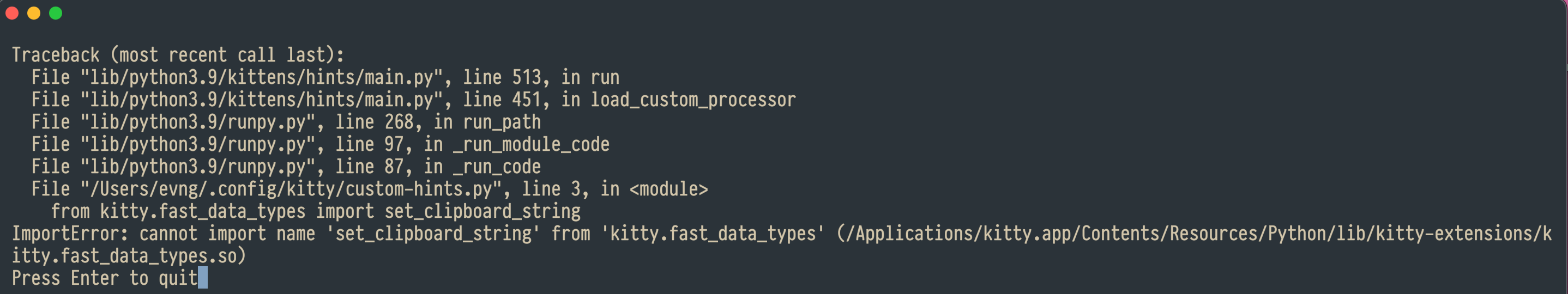 Kitty 0.26.3 seems to break custom hints scripts · Issue #5573 ...