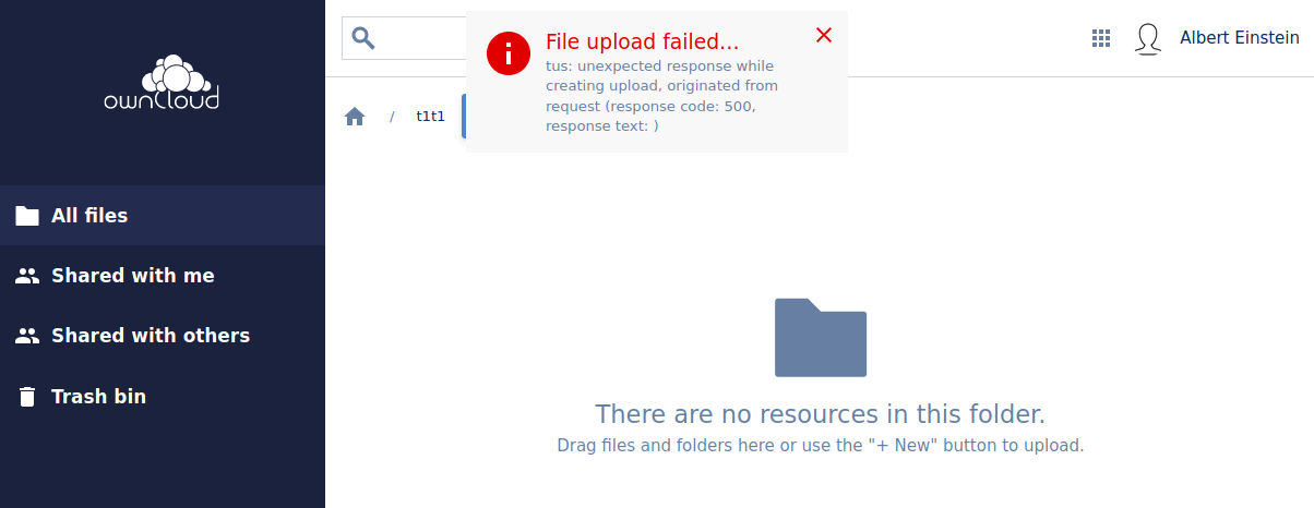 Cannot upload files to the ownCloud storage · Issue #398 · owncloud ...
