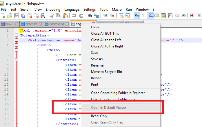 Wrong language when use the new 'Open in Default Viewer' feature ...