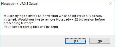 64-bit installer won't remove the 32-bit N++ entry if 64-bit copy is ...