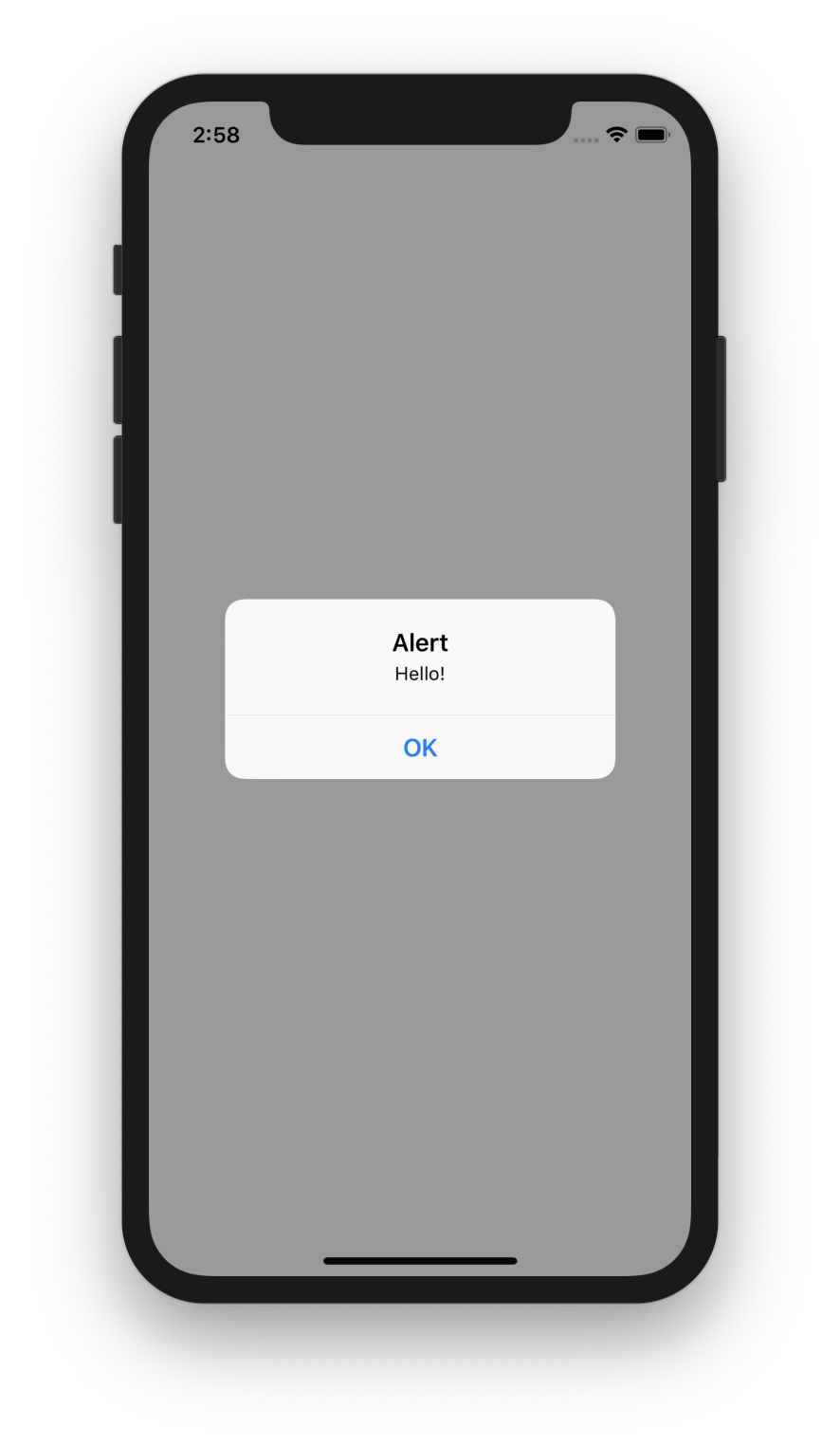 Alert showing communication from web page to React Native