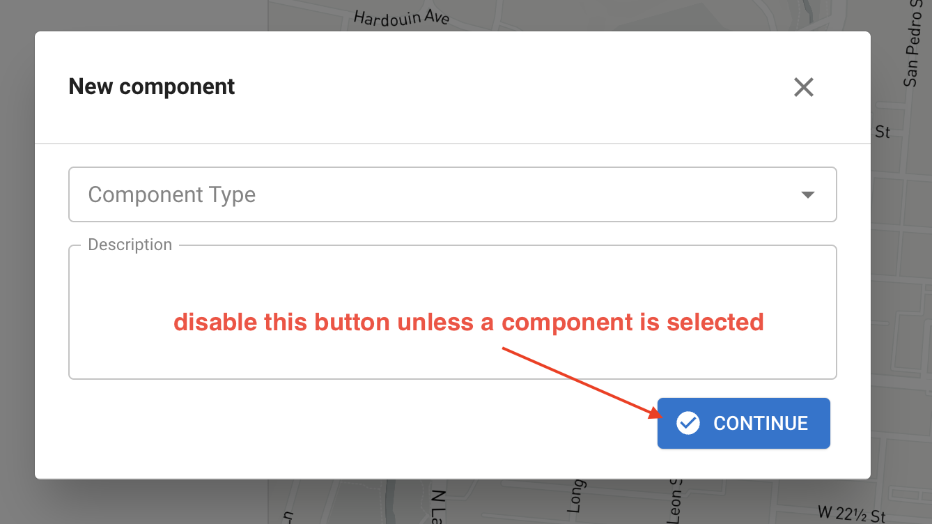[Enhnancement] Disable "Continue" button in the create component form ...
