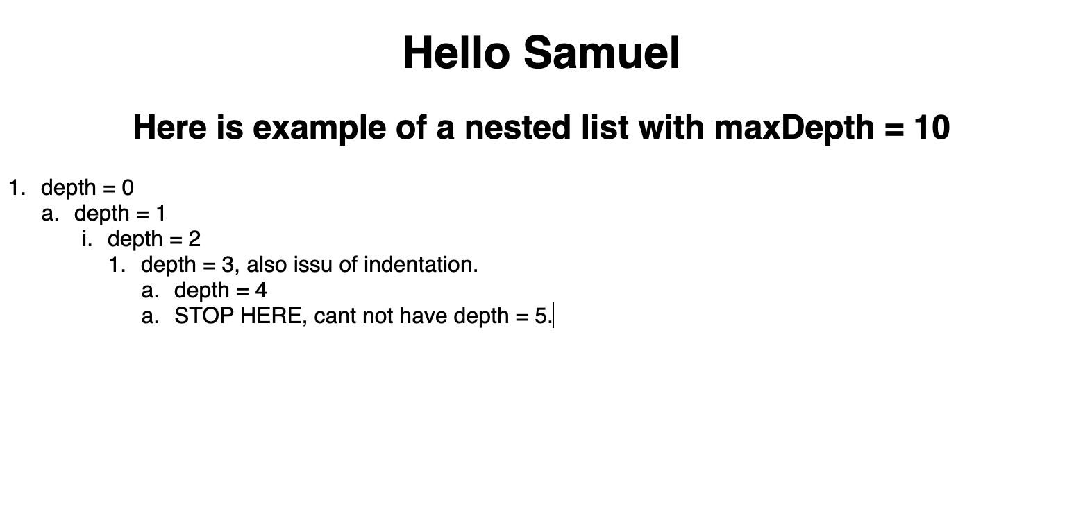 nested list