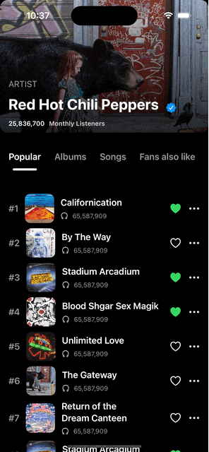 GitHub - ThinkinLion/spotify: sticky header like spotify using SwiftUI 4.0