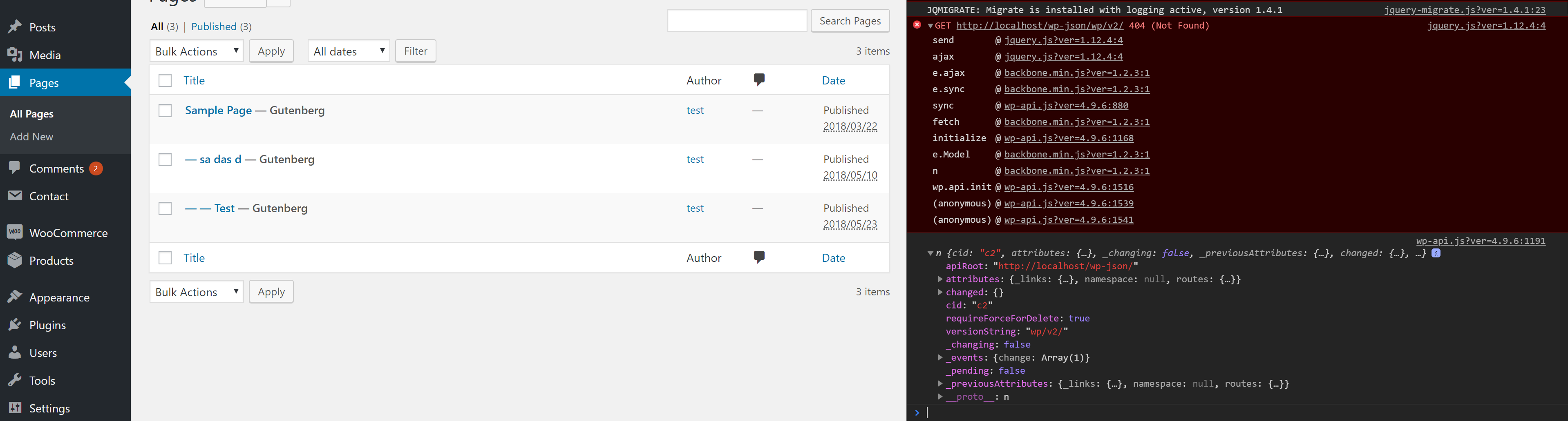 Error when using 'wp-api' after 3.1.0 update · Issue #7455 · WordPress ...