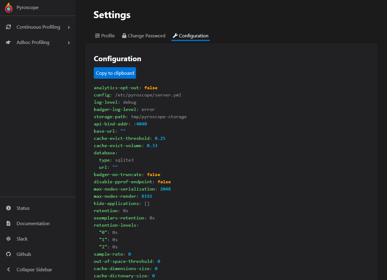 localhost_4040_settings_config