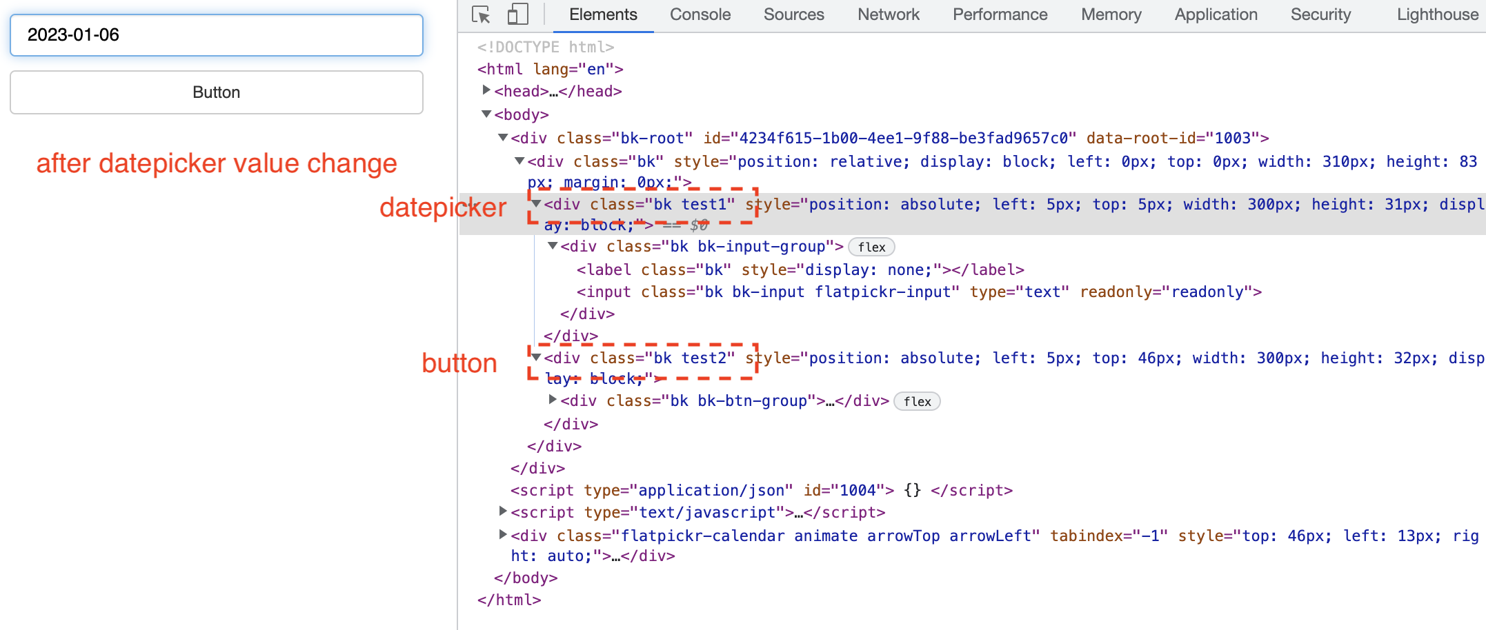 [BUG] Updating DatePicker css_classes from callbacks not working ...